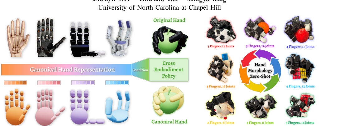 One Hand to Rule Them All: Canonical Representations for Unified Dexterous Manipulation figure