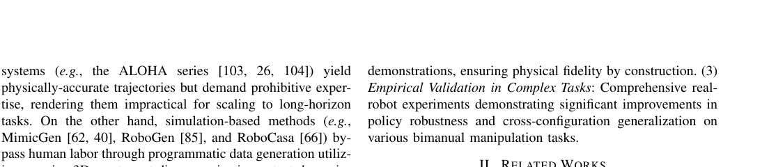 One-Shot Real-World Demonstration Synthesis for Scalable Bimanual Manipulation figure