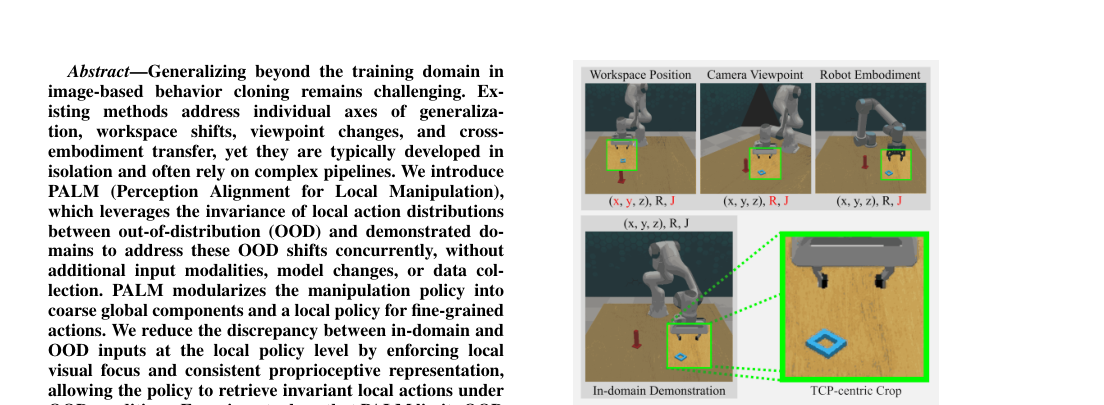PALM: Enhanced Generalizability for Local Visuomotor Policies via Perception Alignment figure