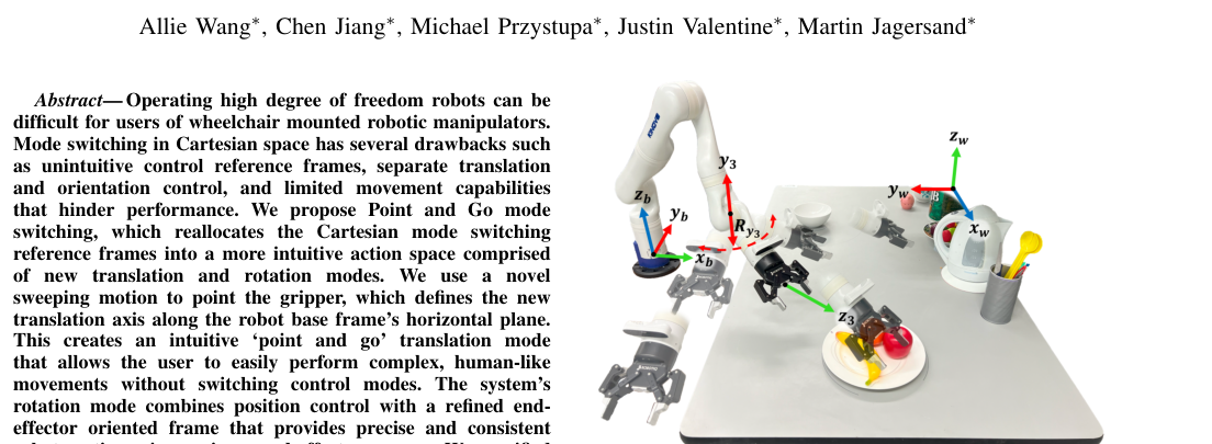 Point and Go: Intuitive Reference Frame Reallocation in Mode Switching for Assistive Robotics figure