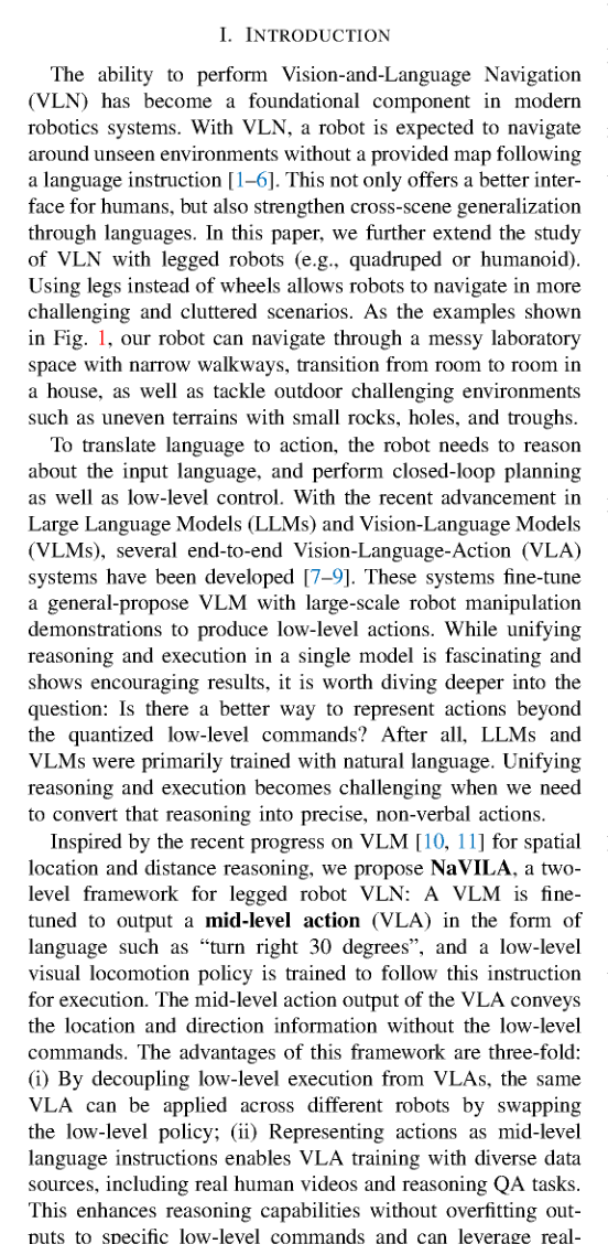 NaVILA: Legged Robot Vision-Language-Action Model for Navigation figure