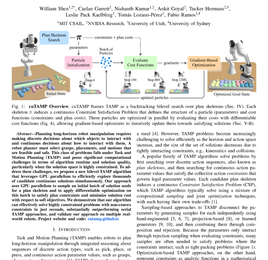 Differentiable GPU-Parallelized Task and Motion Planning figure