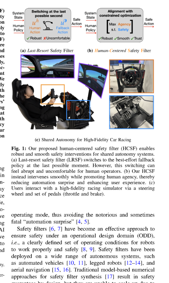 Safety with Agency: Human-Centered Safety Filter with Application to AI-Assisted Motorsports figure