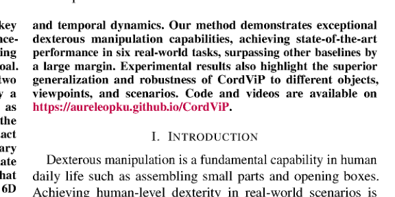 CordViP: Correspondence-based Visuomotor Policy for Dexterous Manipulation in Real-World figure